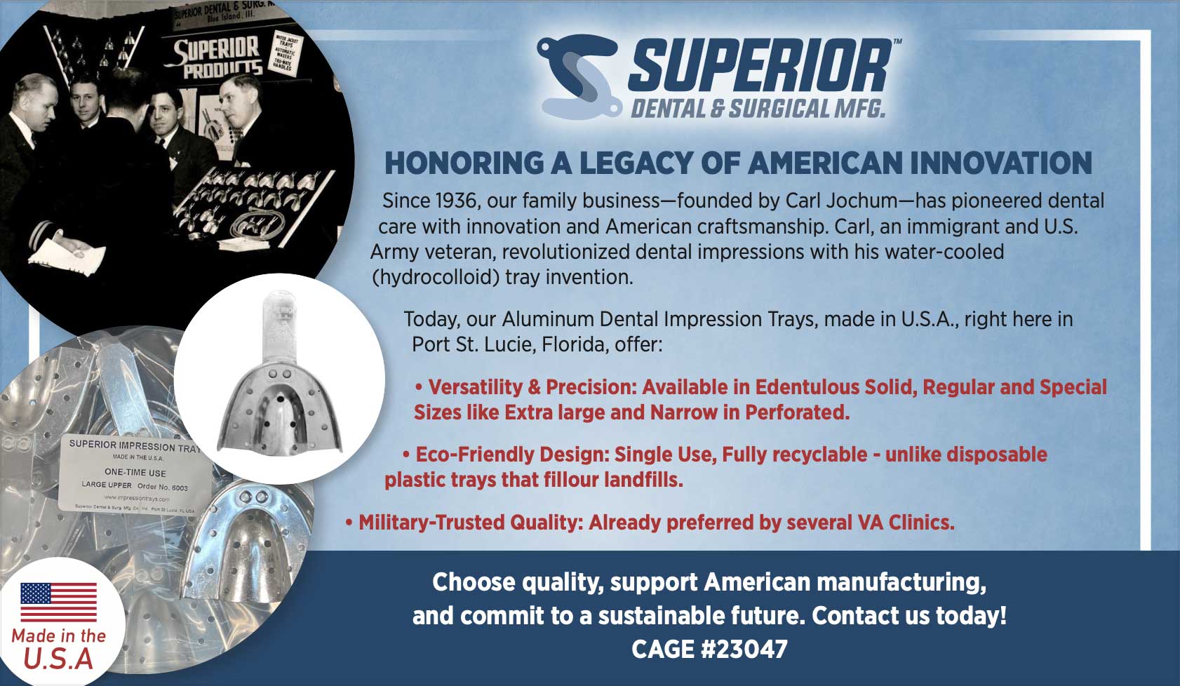 Aluminum Dental Impression Trays - Made in the USA Aluminum Dental Impression Trays - Made in the USA